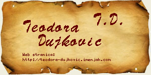Teodora Dujković vizit kartica